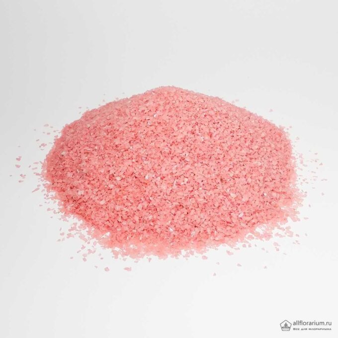 Песок крупный розовый для декора - Все для флорариума