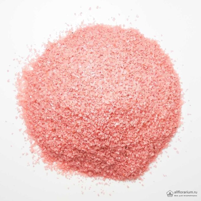 Песок крупный розовый для декора - Все для флорариума