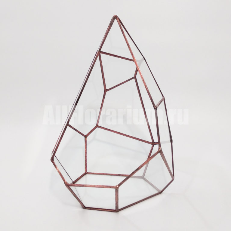 Геометрическая ваза для флорариума Капля асимметричная