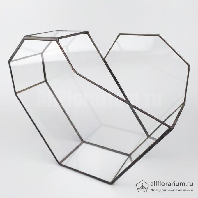 Геометрическая ваза для флорариума Сердце #2