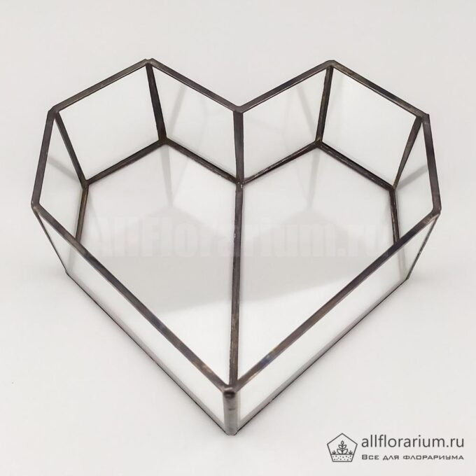 Геометрическая ваза Сердце плоское #3