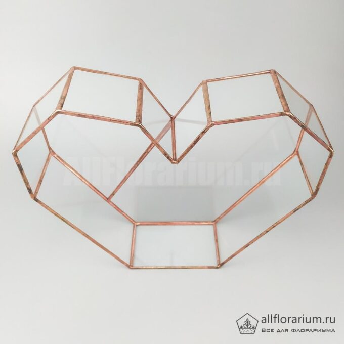 Геометрическая ваза Сердце плоское