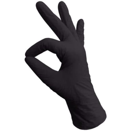 Перчатки нитриловые неопудренные чёрные