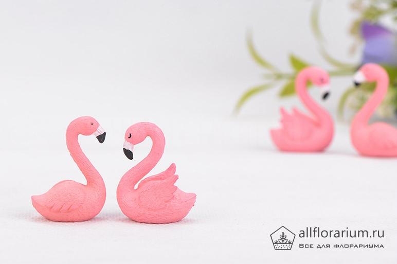 Декоративная фигурка для флорариума Розовый фламинго
