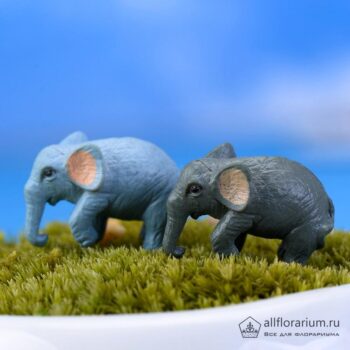 Декоративная фигурка для флорариума Слоны мини