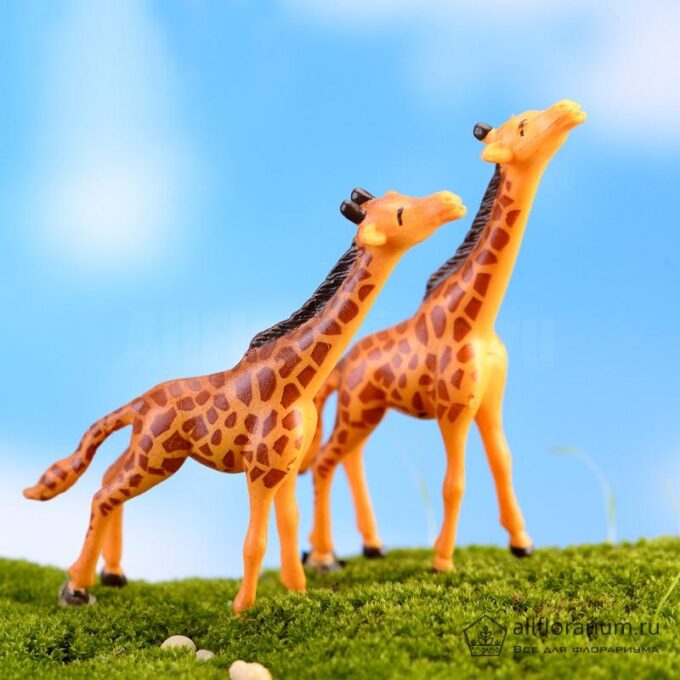 Декоративные фигурки для флорариума Жирафы